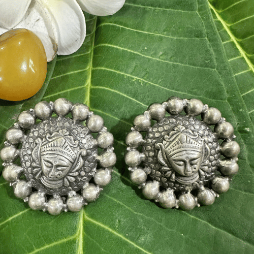 Maa Durga Silver Stud