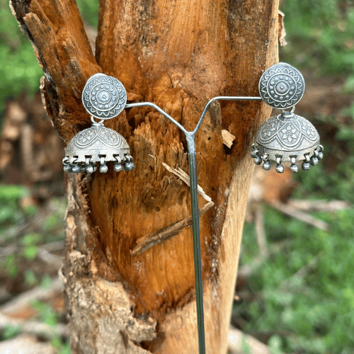 Traditional floral vati Jhumki