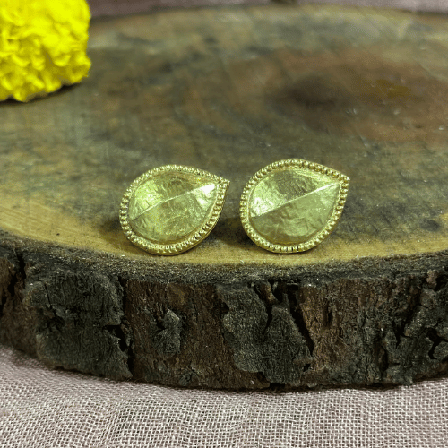 Gold Polish Droplet Stud