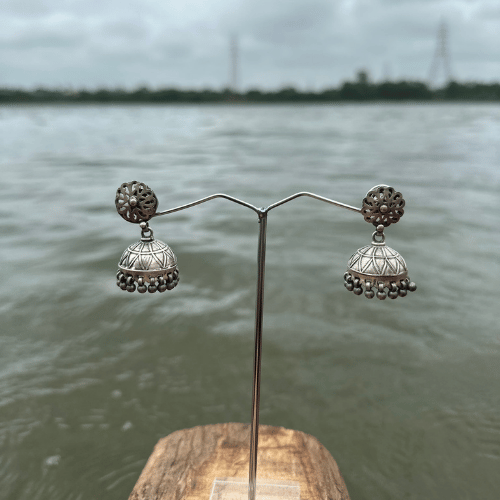 Jaal Silver Jhumka