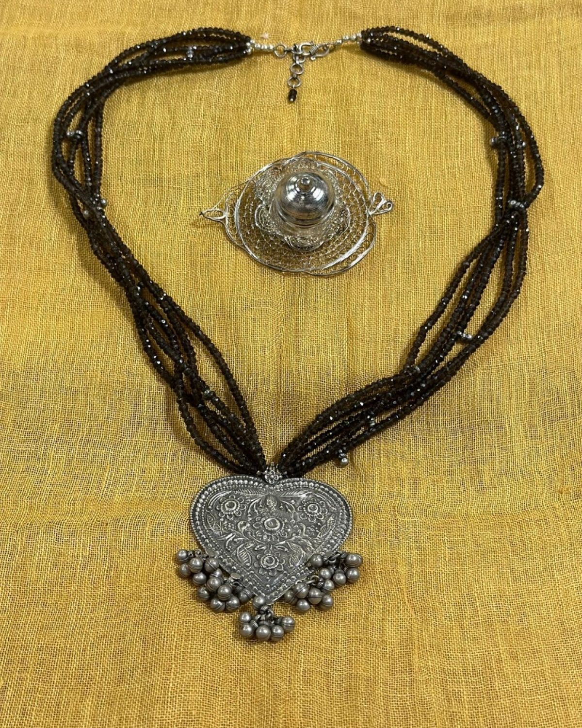 Vintage Pendant with Stone Necklace