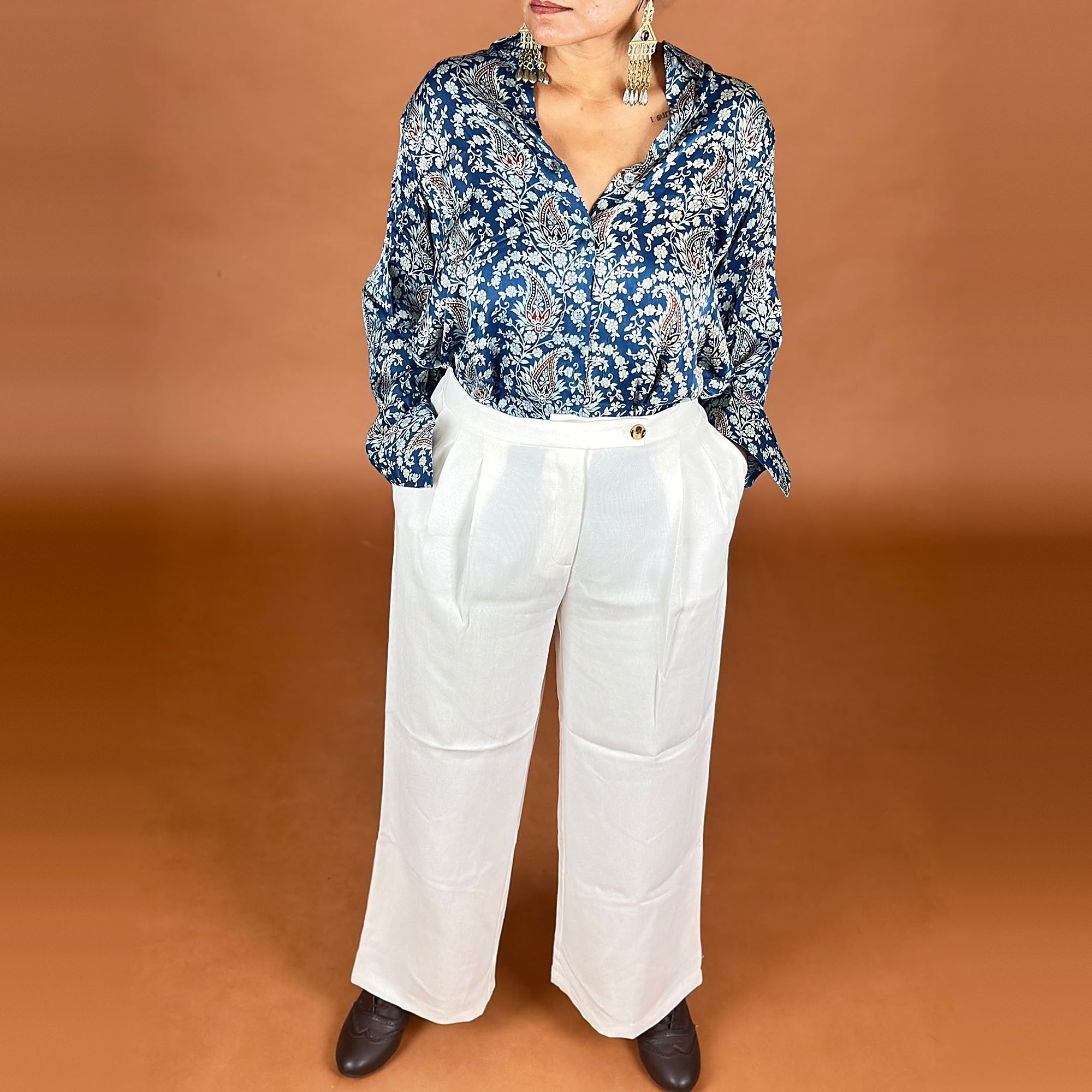 Ajrakh Modal Silk Shirt