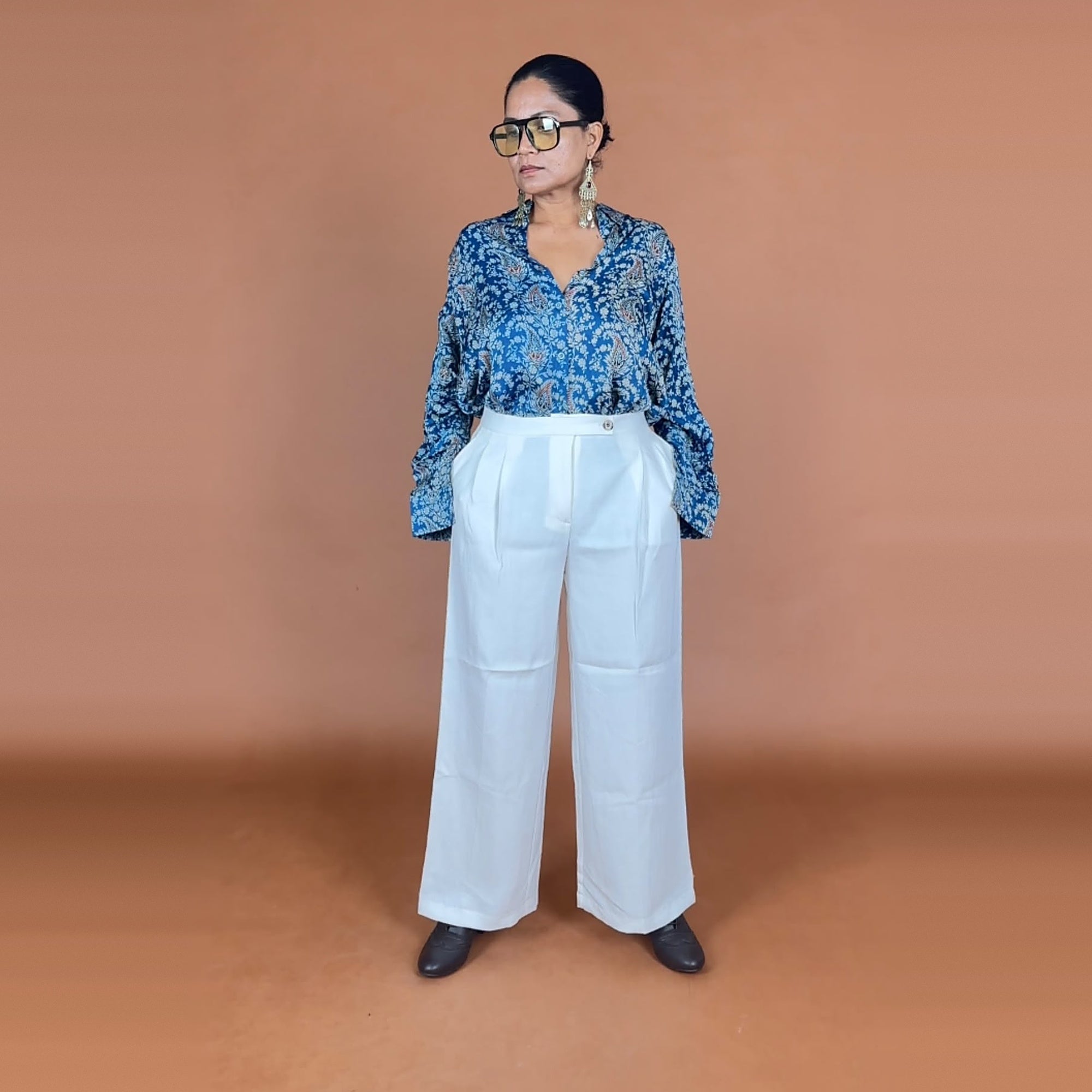 Ajrakh Modal Silk Shirt