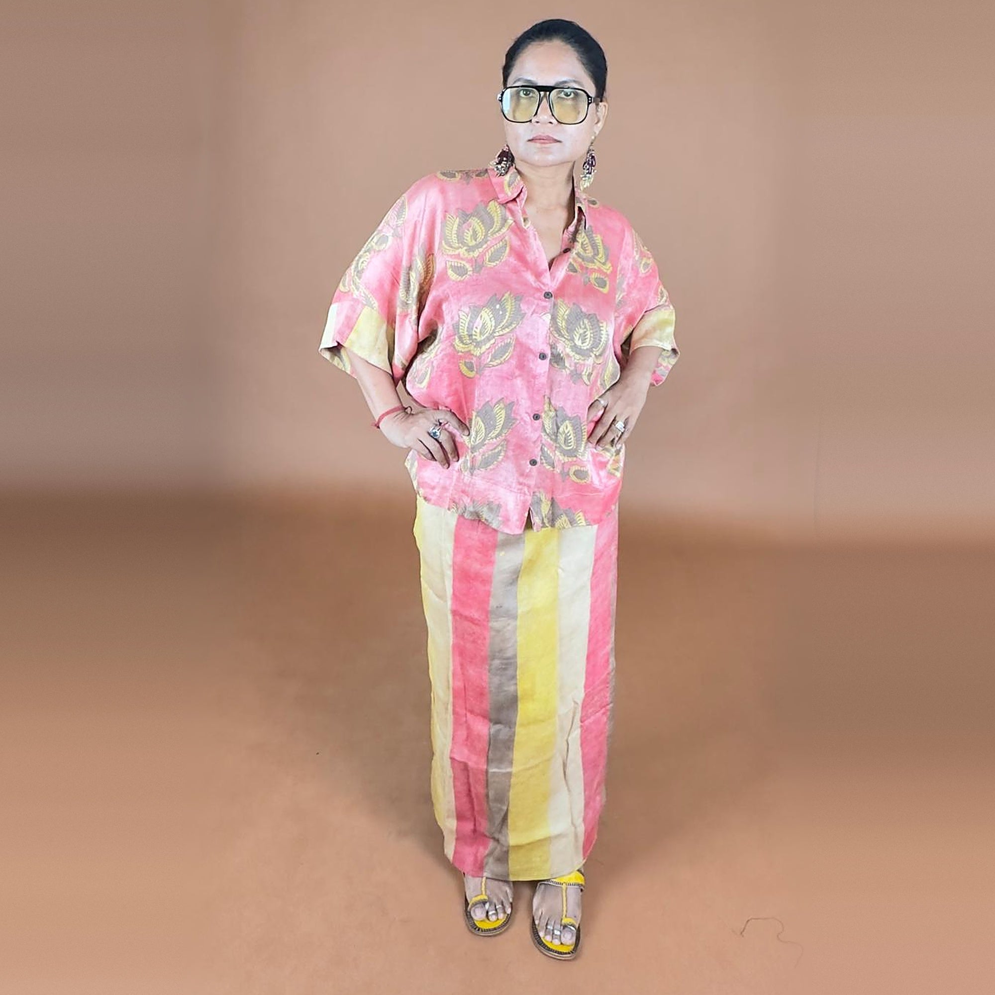Bagru Hand Printed Modal Silk Shirt