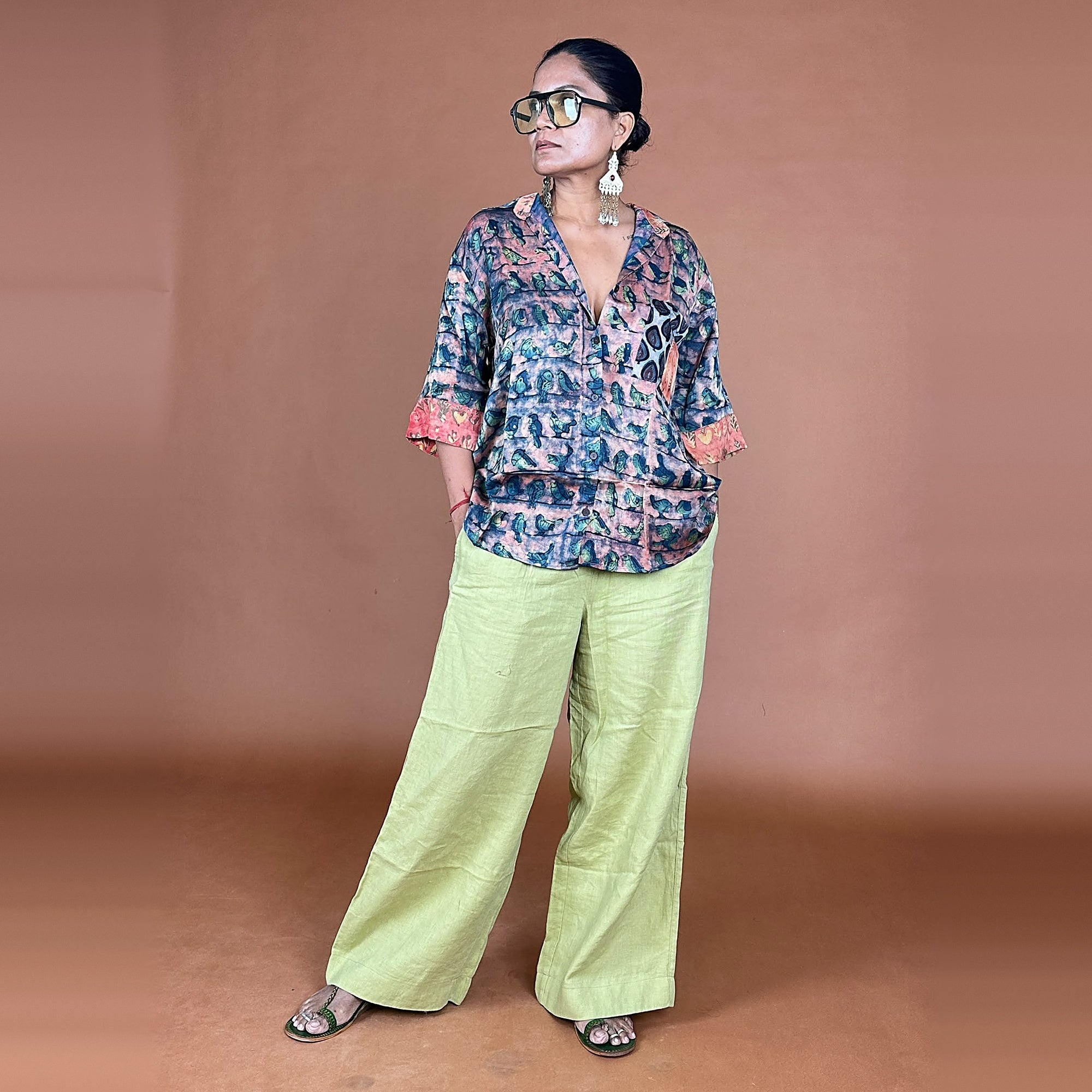 Bagru Modal Silk Shirt