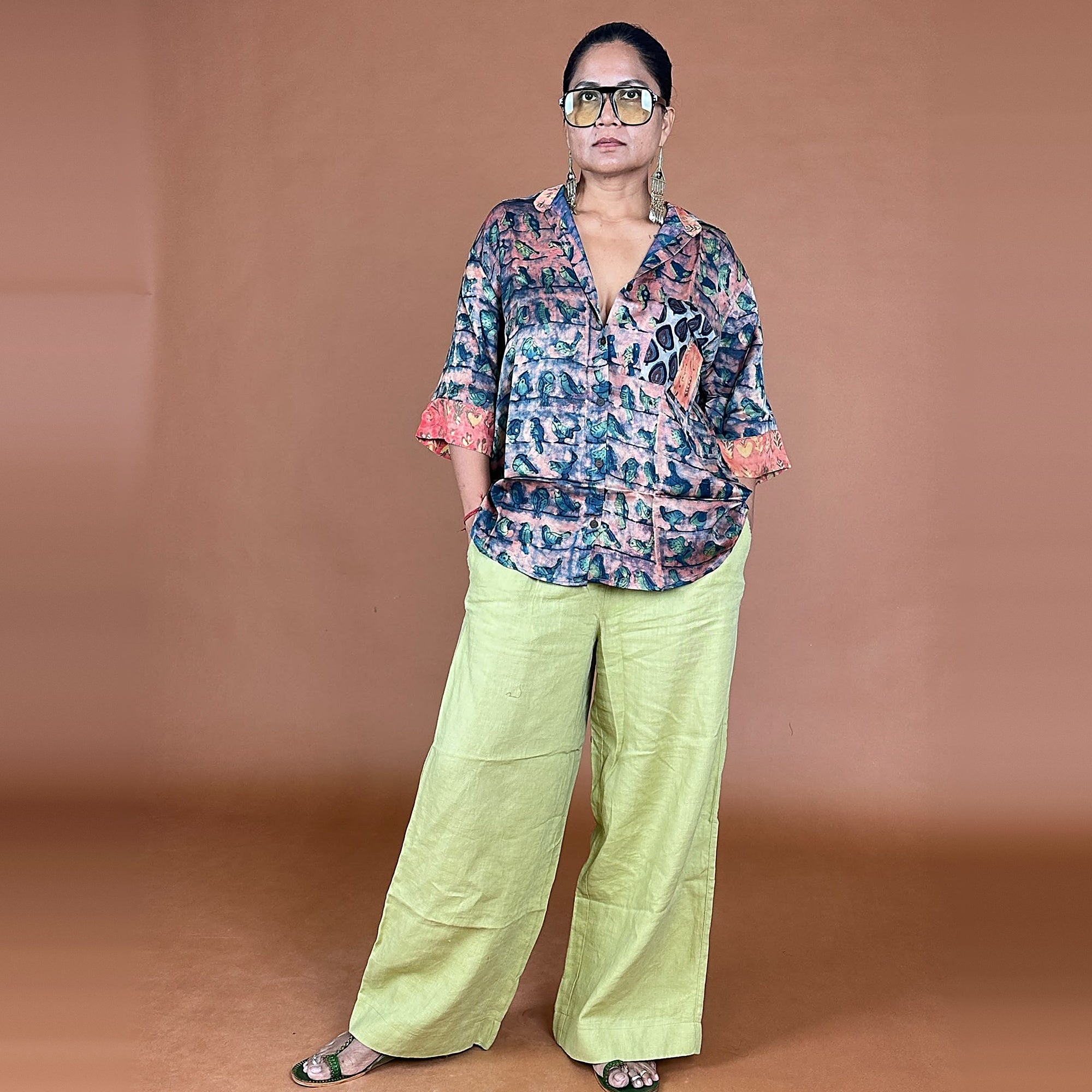 Bagru Modal Silk Shirt