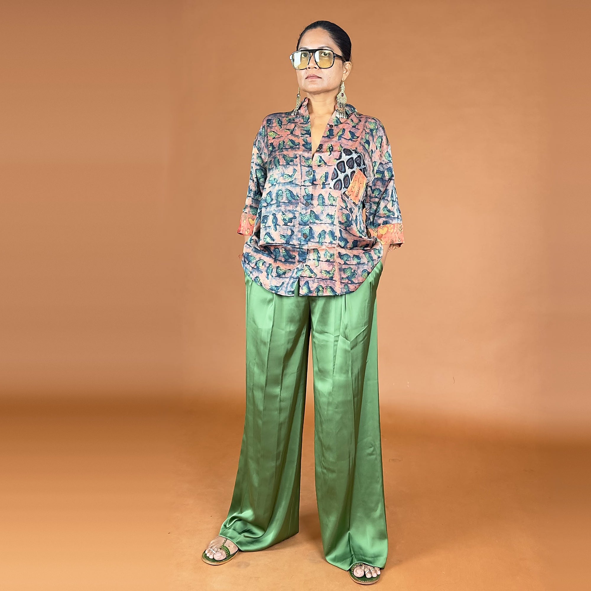 Bagru Modal Silk Shirt