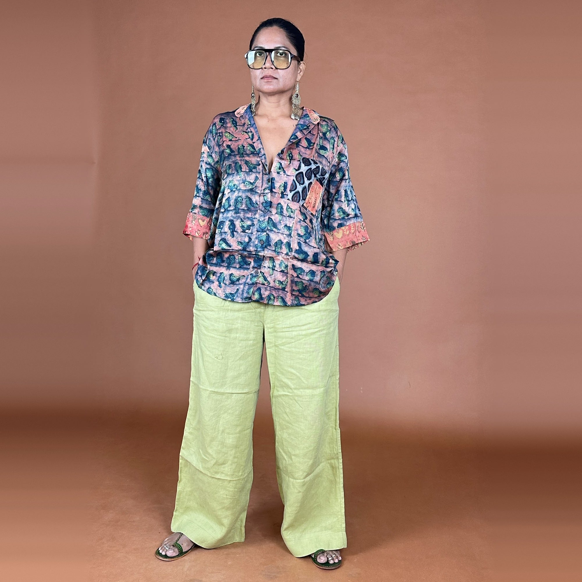 Bagru Modal Silk Shirt
