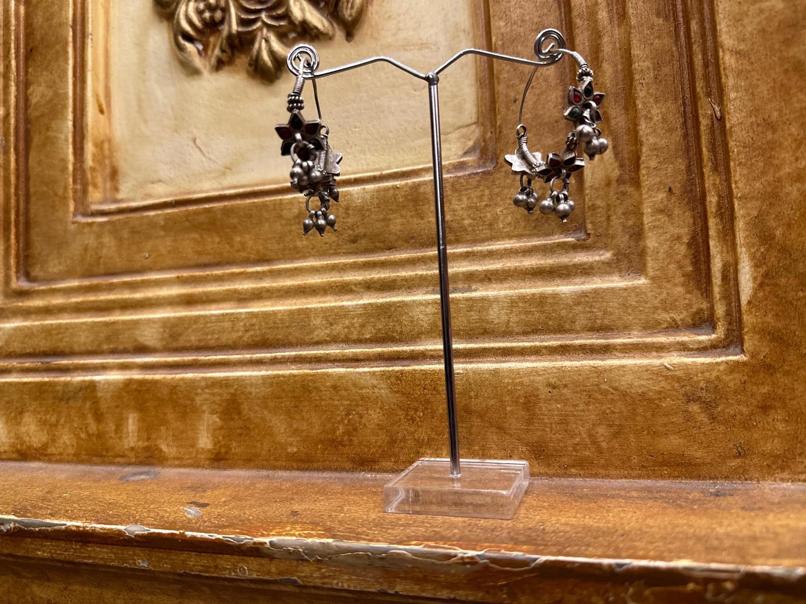 Afghani Vintage Silver Earring Hoops