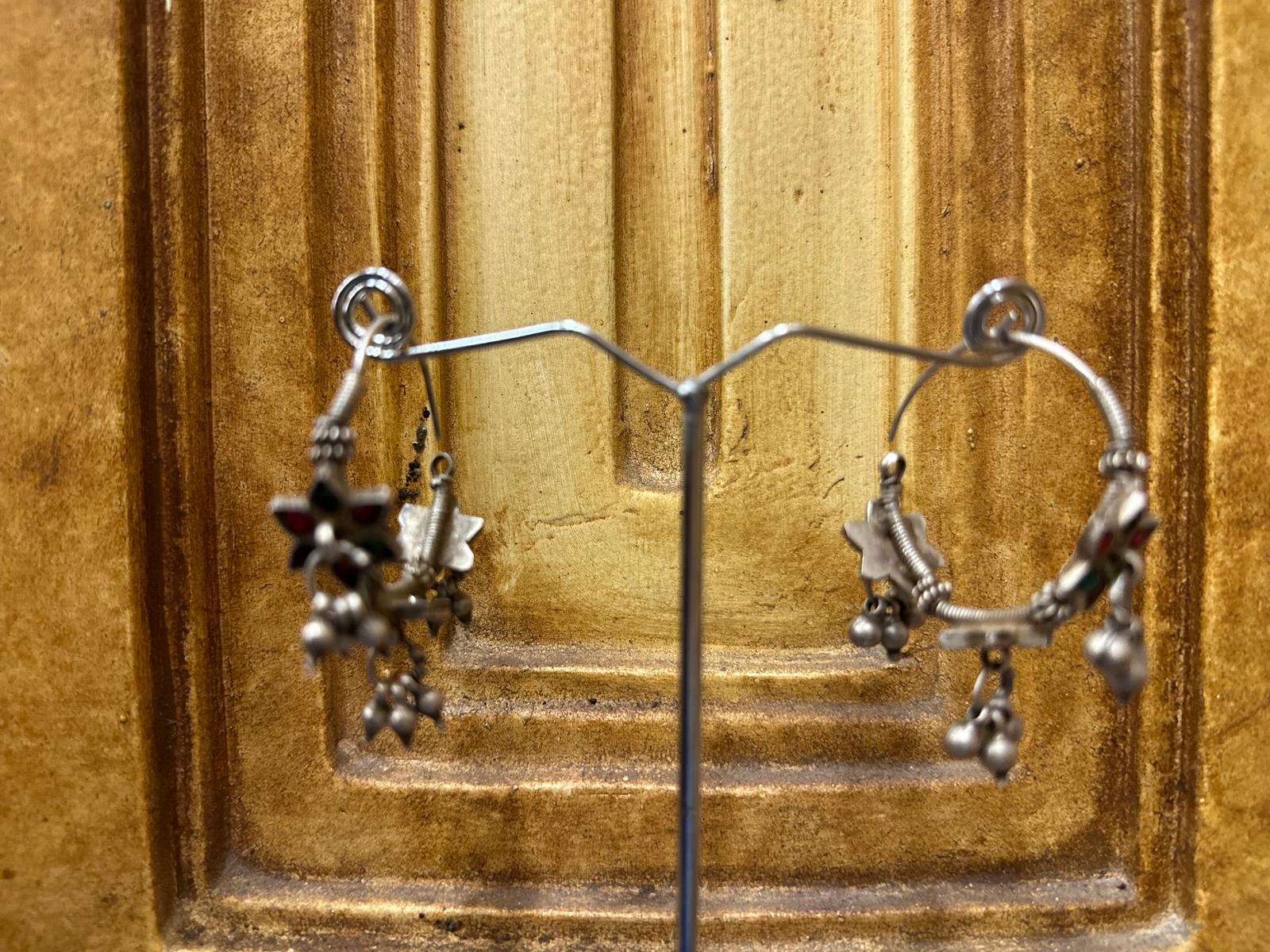 Afghani Vintage Silver Earring Hoops