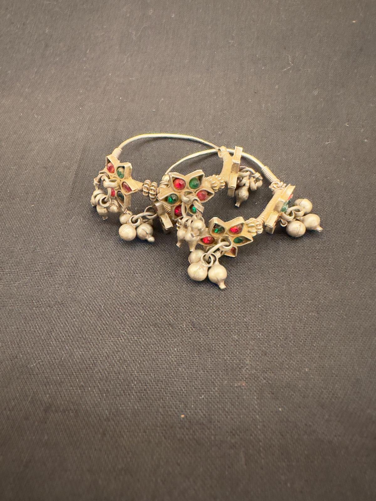 Afghani Vintage Silver Earring Hoops