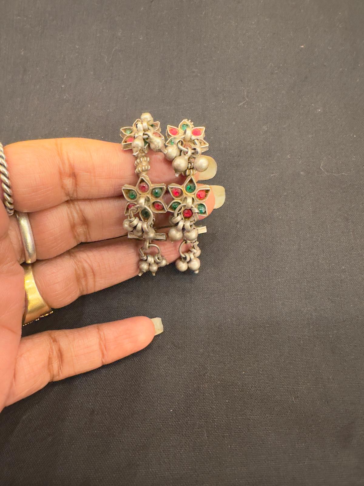 Afghani Vintage Silver Earring Hoops