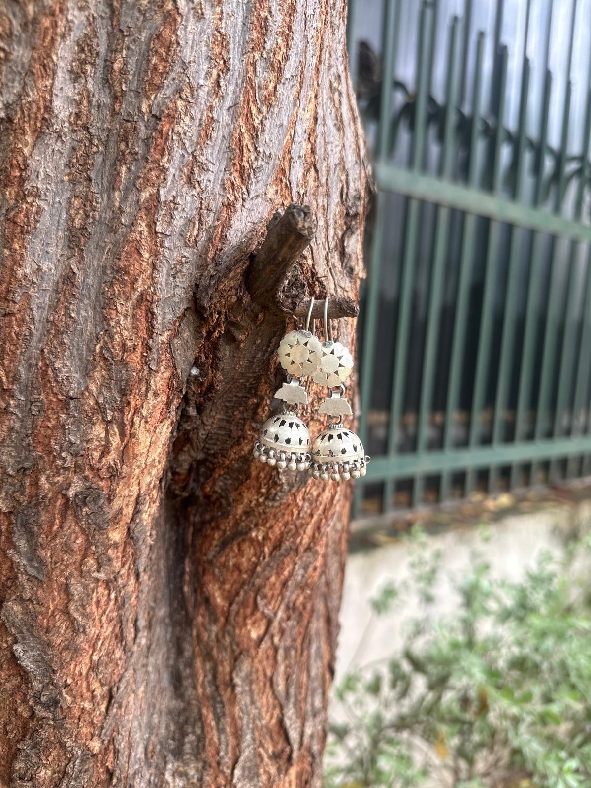 Vintage Afghani Silver Jhumki