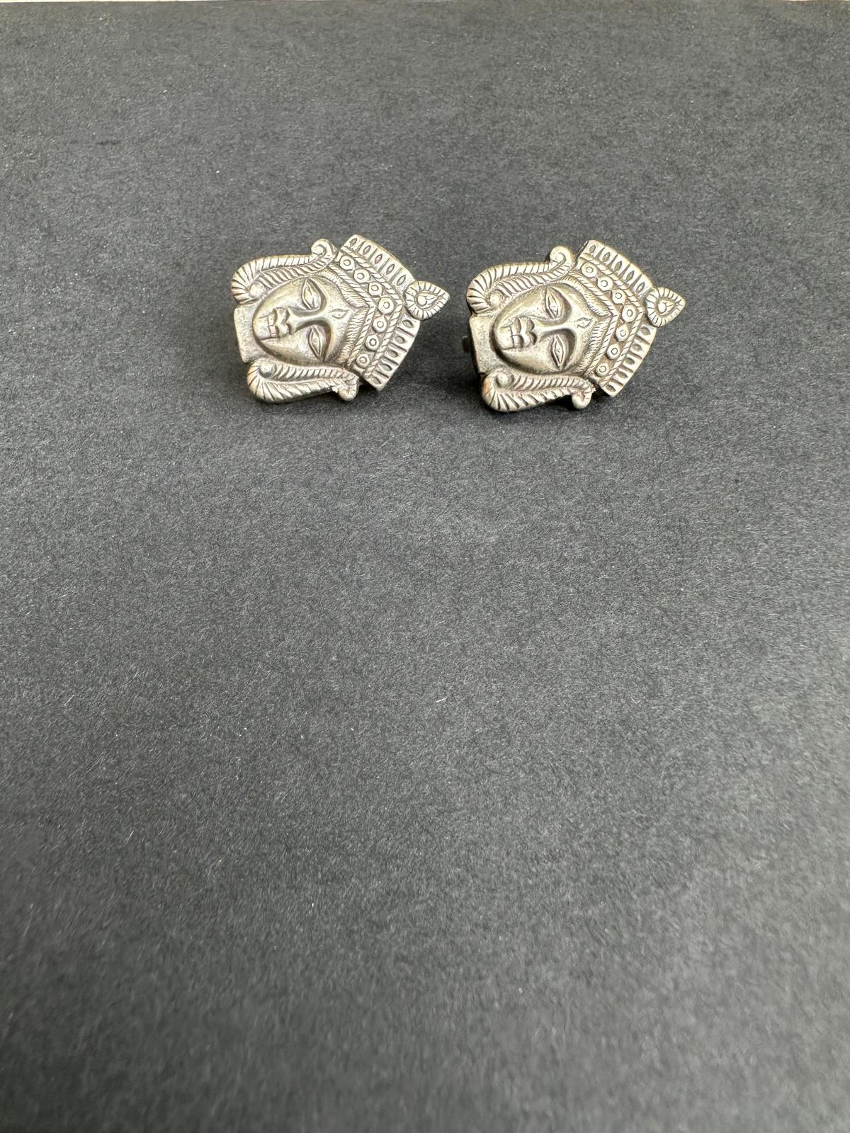 Maa Durga Silver Stud