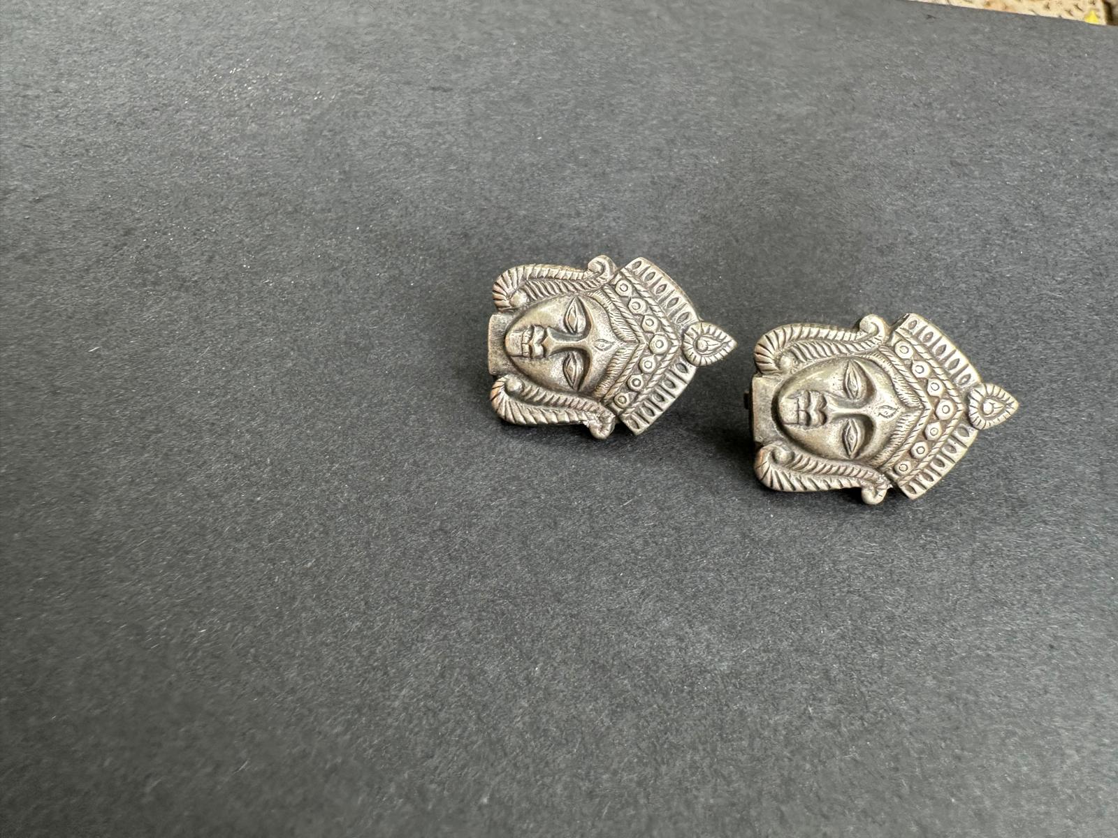 Maa Durga Silver Stud