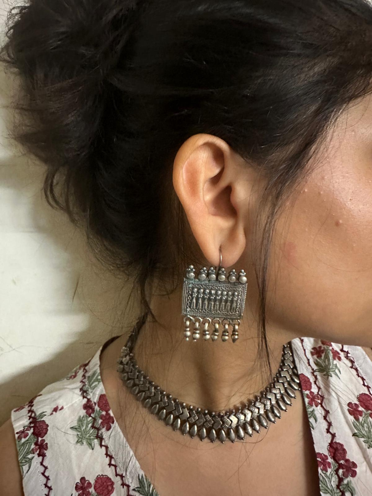 Vintage Tribal Silver Dangler