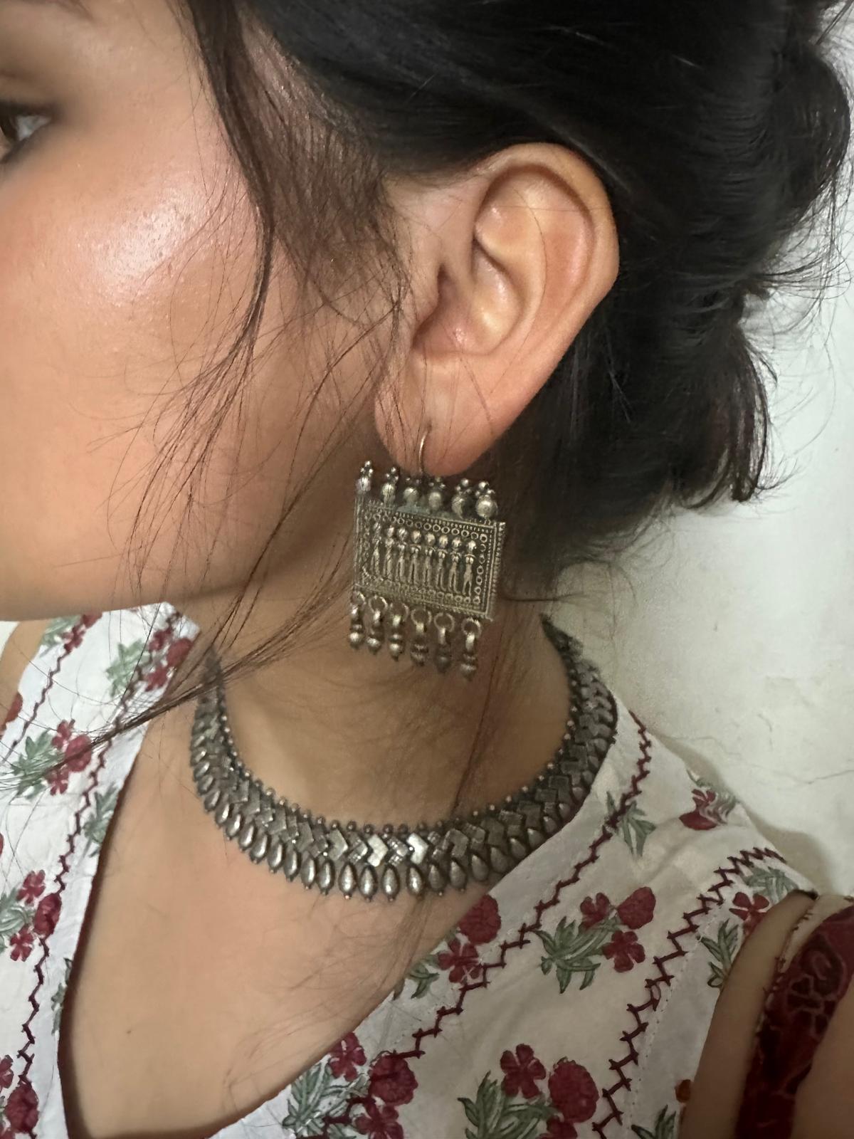 Vintage Tribal Silver Dangler