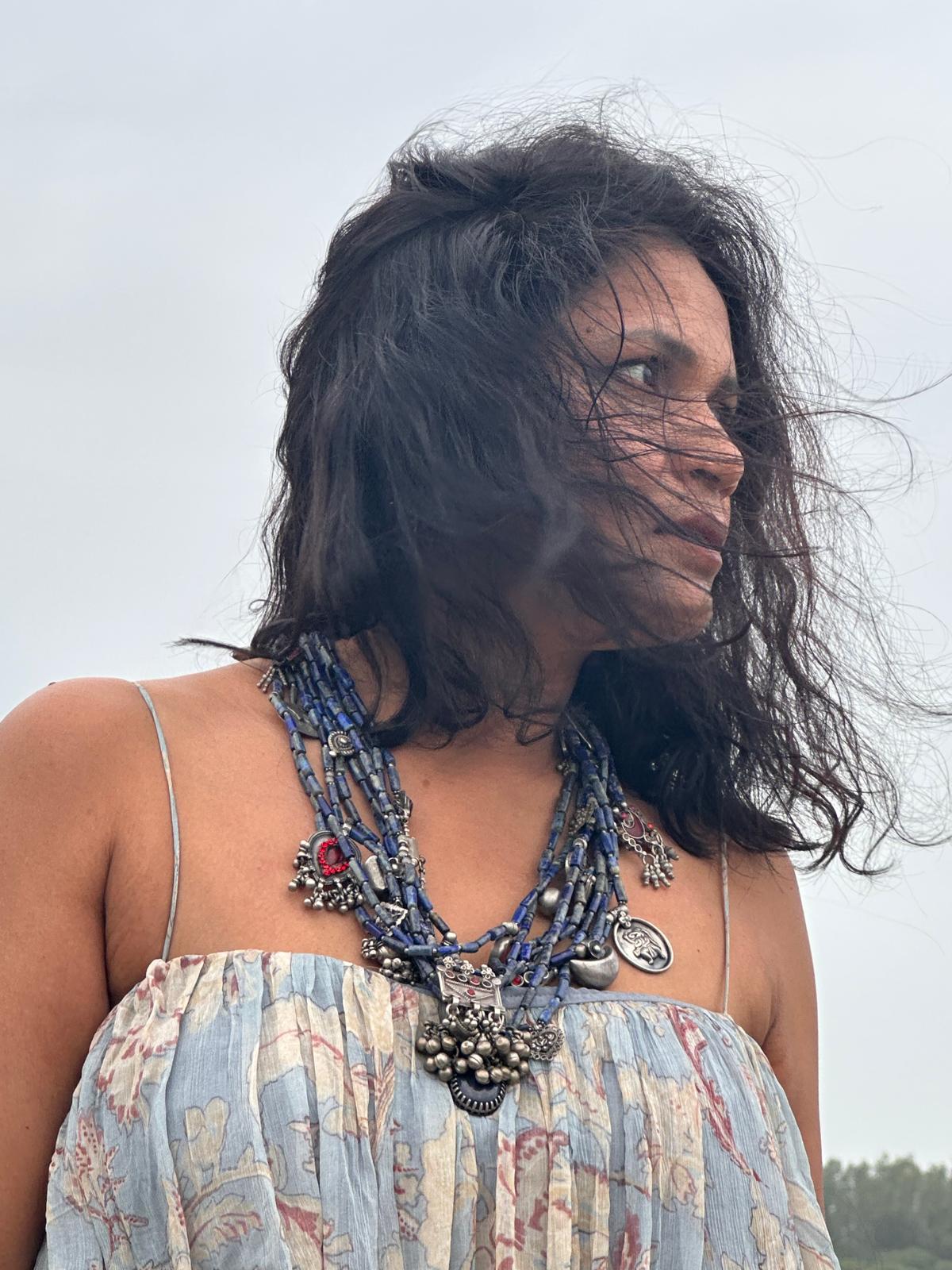 Lapiz Lazuli Vintage Silver Statement Neckpiece