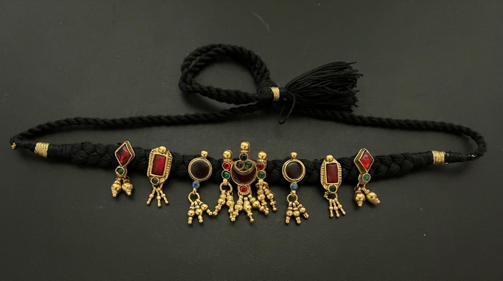 22K Gold Polish Tribal Vintage Silver Chokar