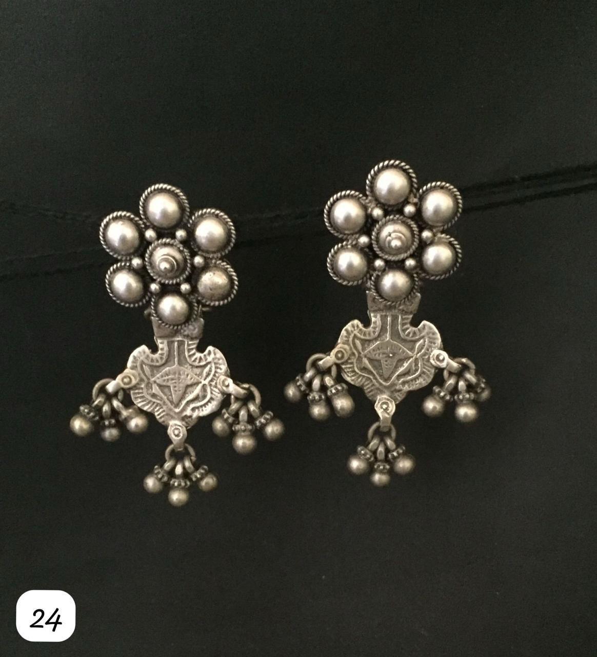 Silver Floral Earring