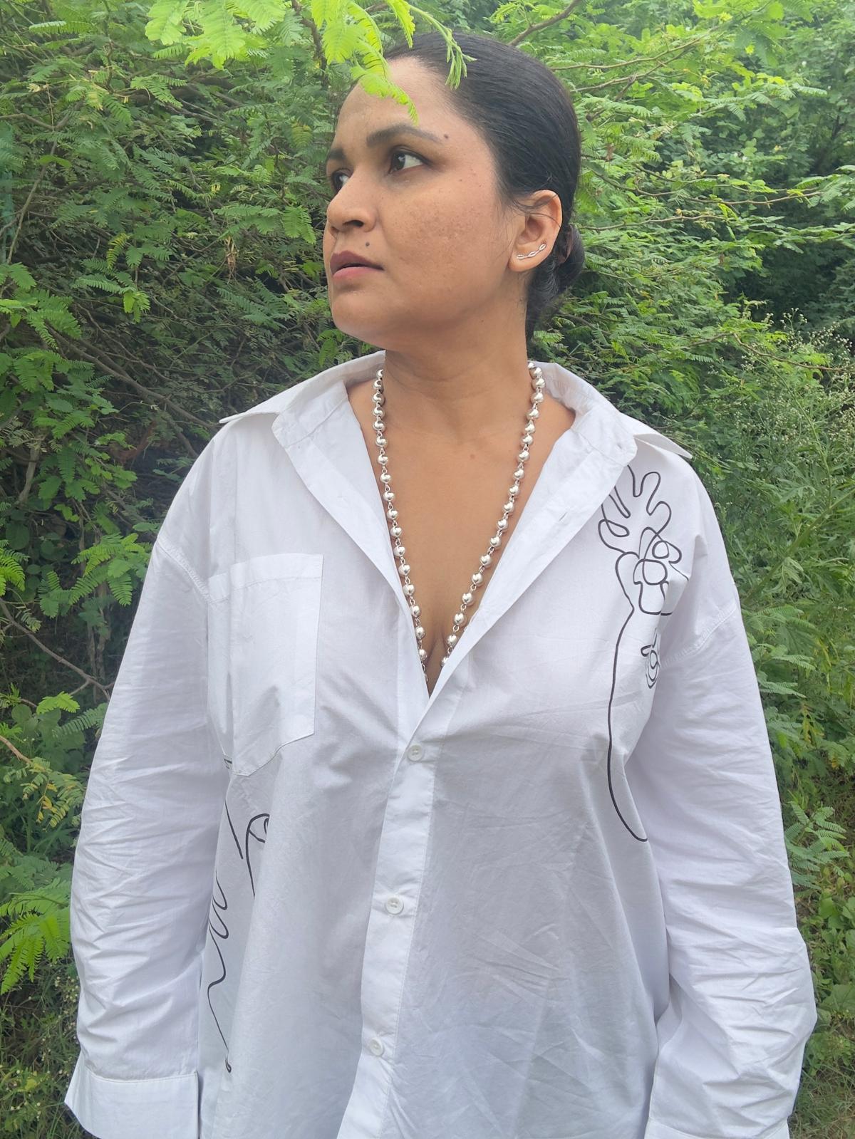 Silver Ball Beads Mala