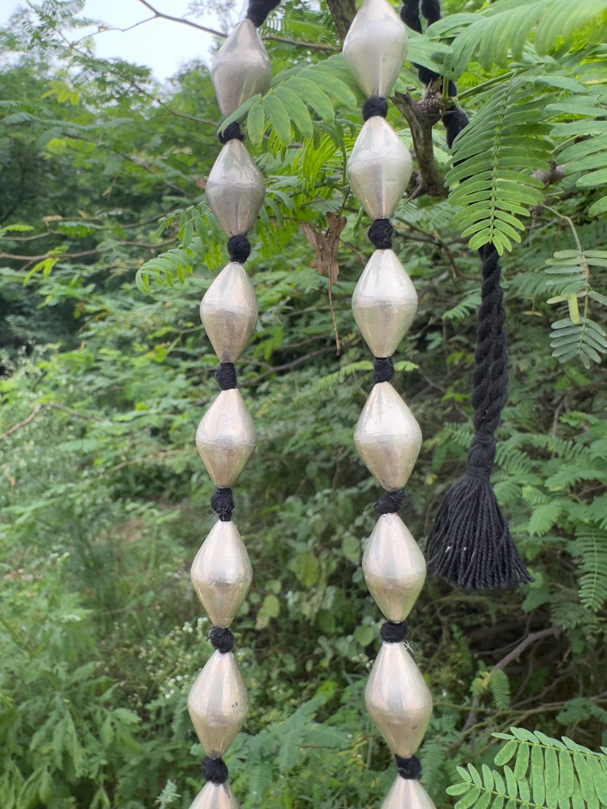 Dholki Beads Silver Mala