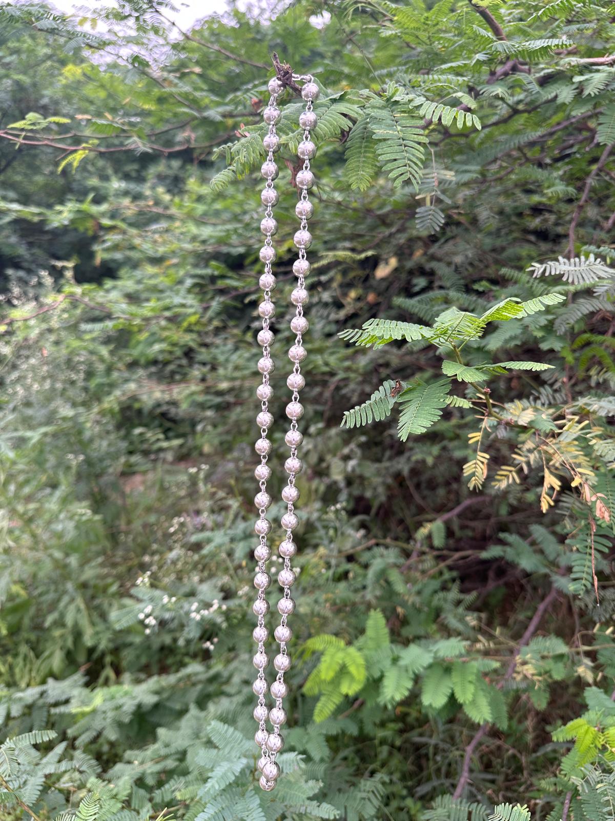 Silver Ball Beads Mala