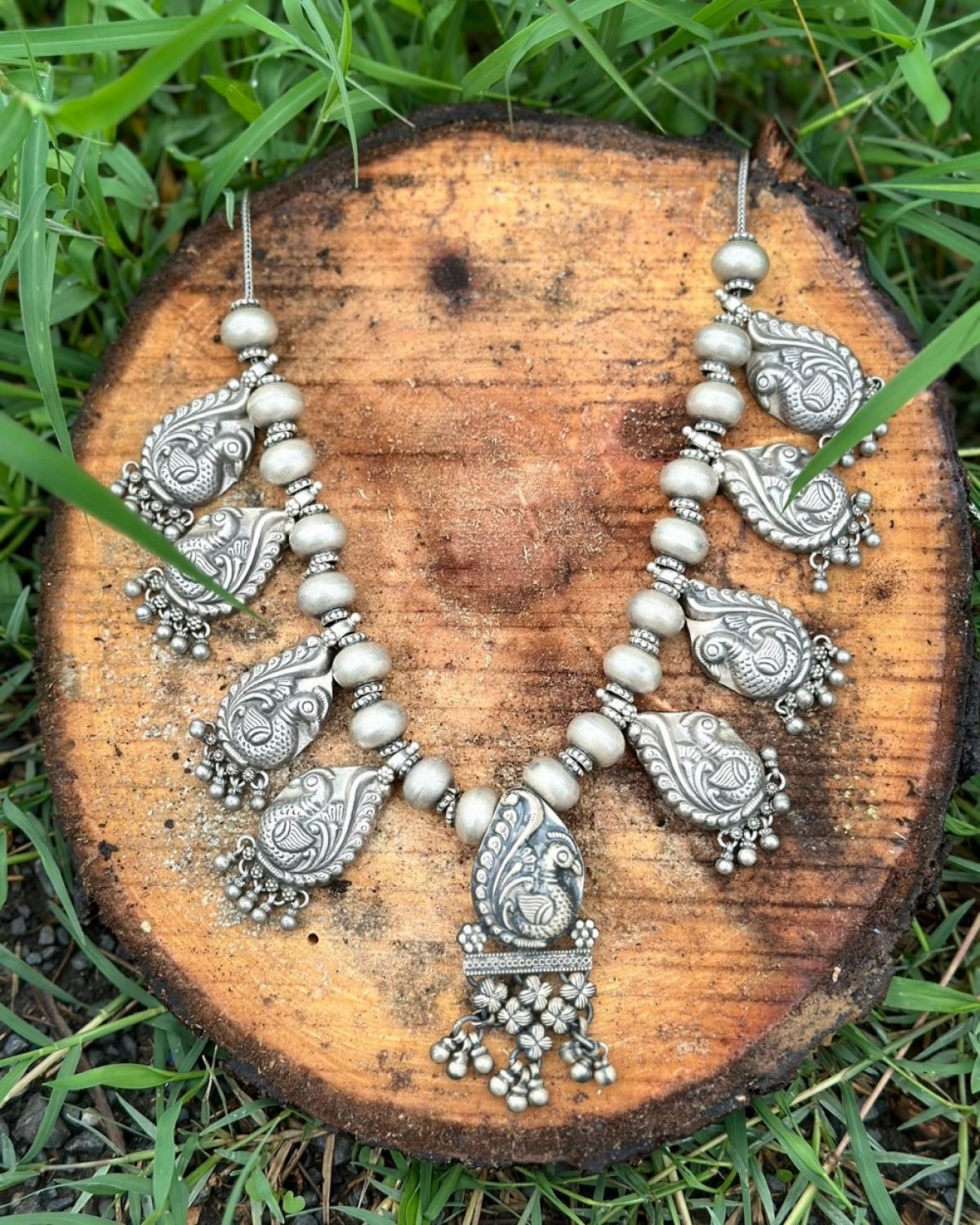 Antique Peacock Beads Necklace
