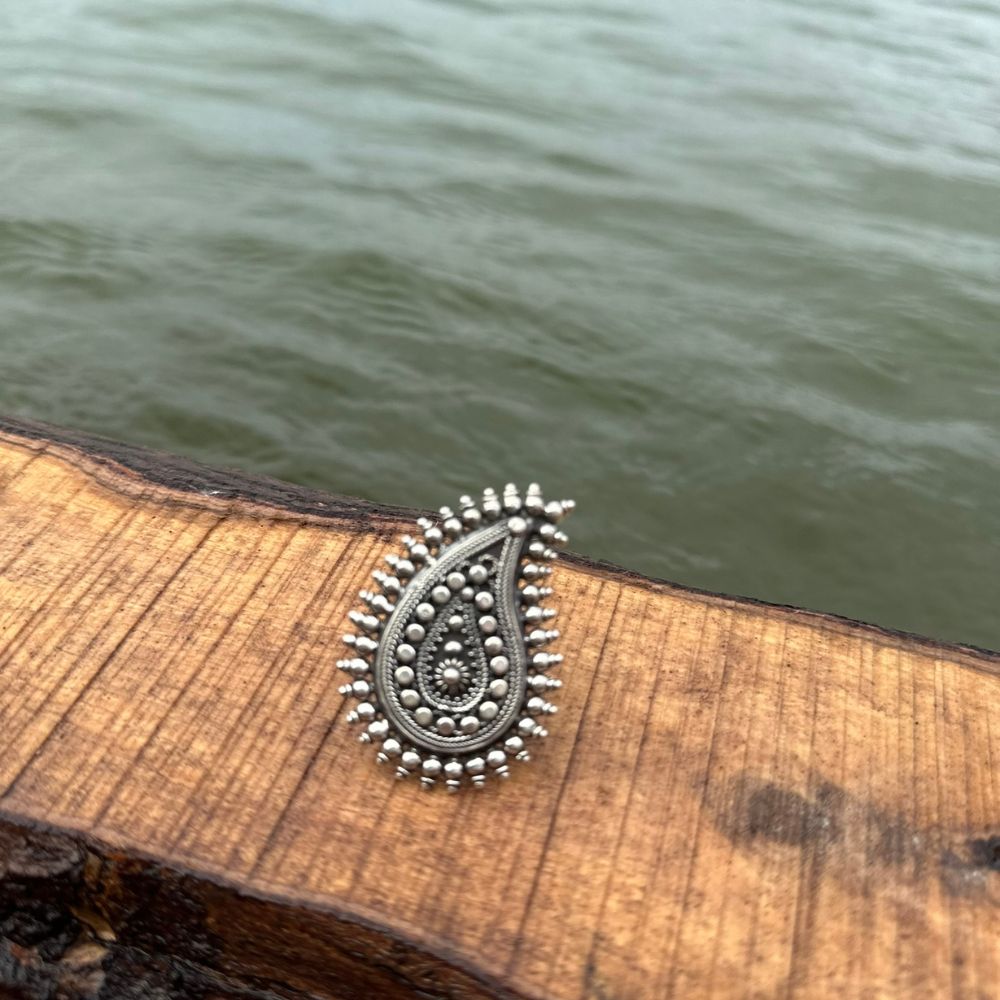 925 Silver Statement Floral Ring