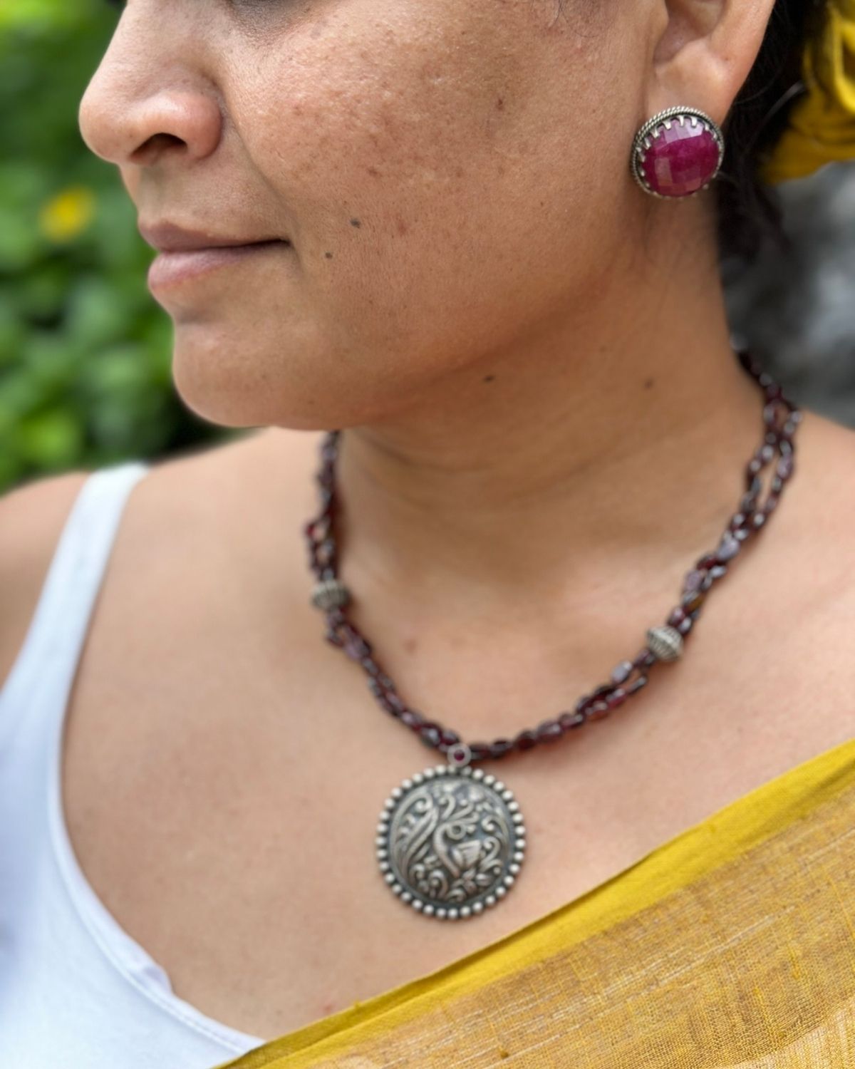 Temple Floral Design Pendant