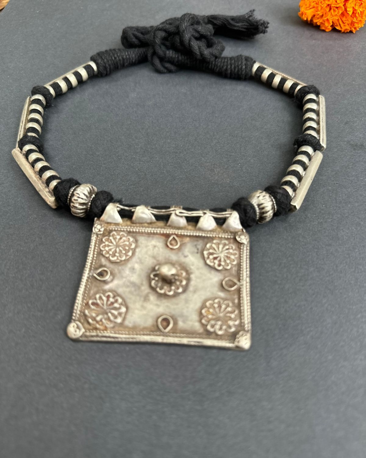 Vintage tribe silver Patra Necklace